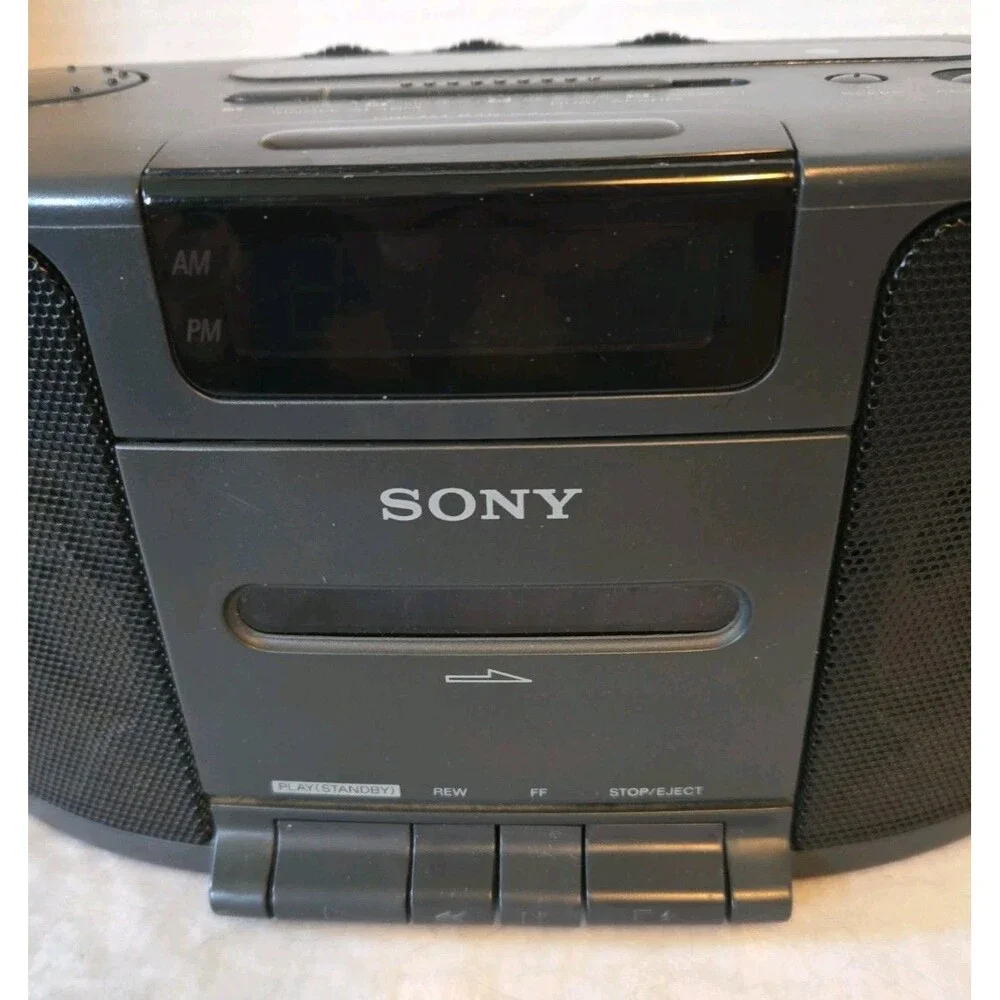 Sony ICF-CS650 Dream Machine Clock Radio AM/FM Cassette Player Vintage TESTED